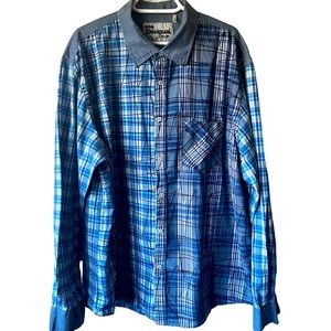 DESIGUAL | Men’s Button Up Plaid Shirt Size 3XL